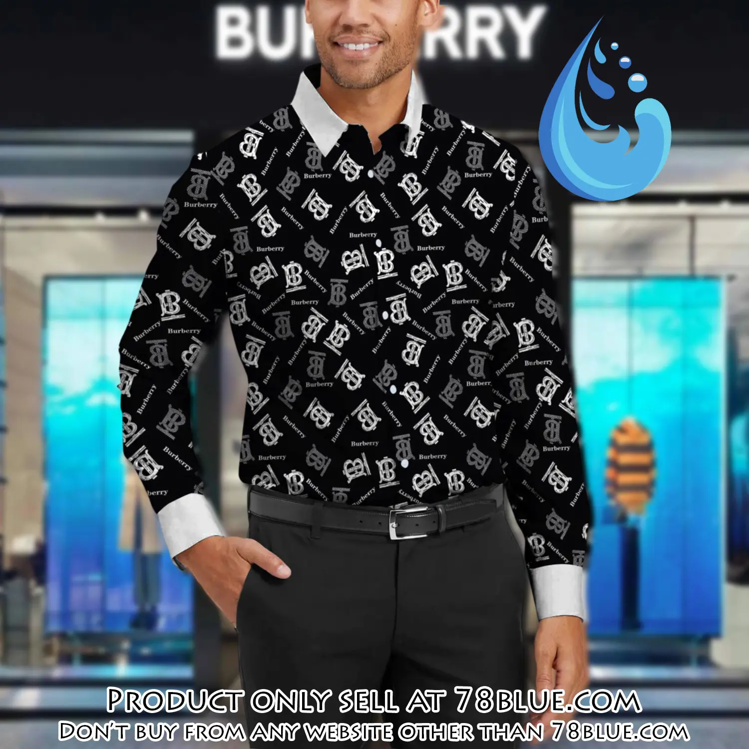 Burberry long sleeves button down shirt for elegant men lsb1011 78b1716421